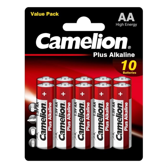 Батарейка Camelion Plus Alkaline 10шт/бл(LR6-BP10, 1.5В) (14854) 1840393 - фото 840945