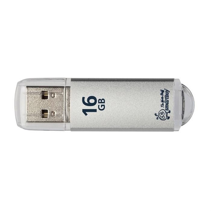 Флеш-память Smartbuy V-Cut, 16Gb, USB 2.0, сереб, SB16GBVC-S 445915 - фото 841683