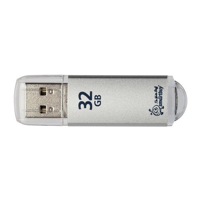 Флеш-память Smartbuy V-Cut, 32Gb, USB 2.0, сереб, SB32GBVC-S 445918 - фото 841687