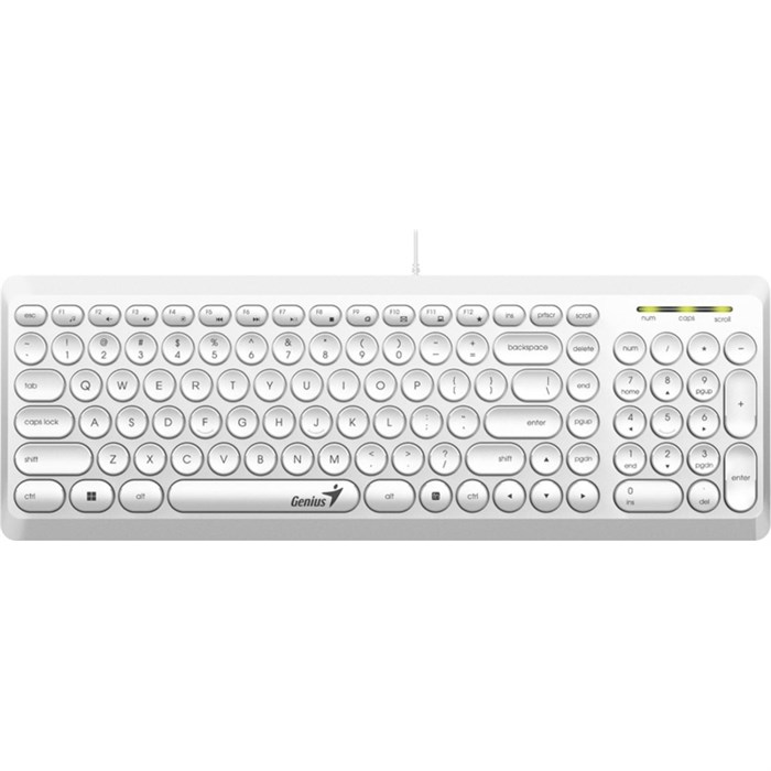Клавиатура Genius SlimStar Q200 WHITE проводная - фото 843142