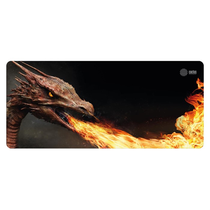 Коврик для мыши Cactus CS-MP-PRO06XXL Fire Dragon XXL 900x400x3мм 1844495 - фото 843658