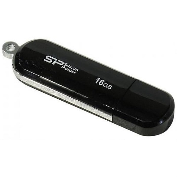 Флеш-память Silicon Power LuxMini 322 16Gb/USB 2.0/Черный(SP016GbUF2322V1K) 1881215 - фото 843758