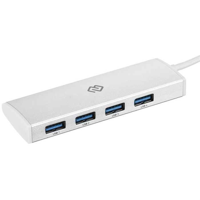 Разветвитель USB Digma (HUB-4U3.0-UC-S) 4порт. серебристый 1974530 - фото 844316