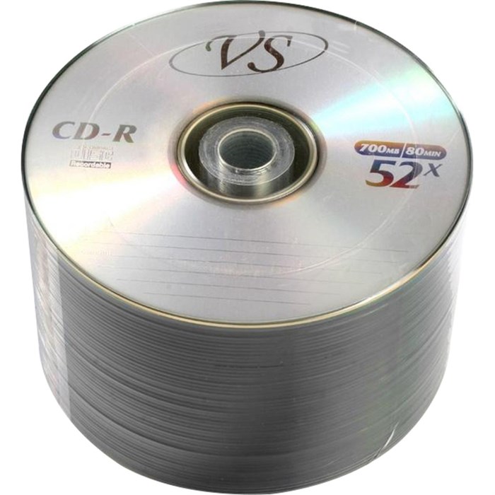 Носители информации CD-R, 52x, VS, Bulk/50, VSCDRB5003 166391 - фото 845132