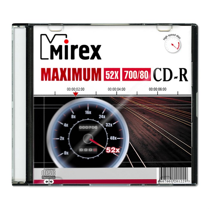 Носители информации CD-R, 52x, Mirex Maximum, Slim/1, UL120052A8S 838851 - фото 845302