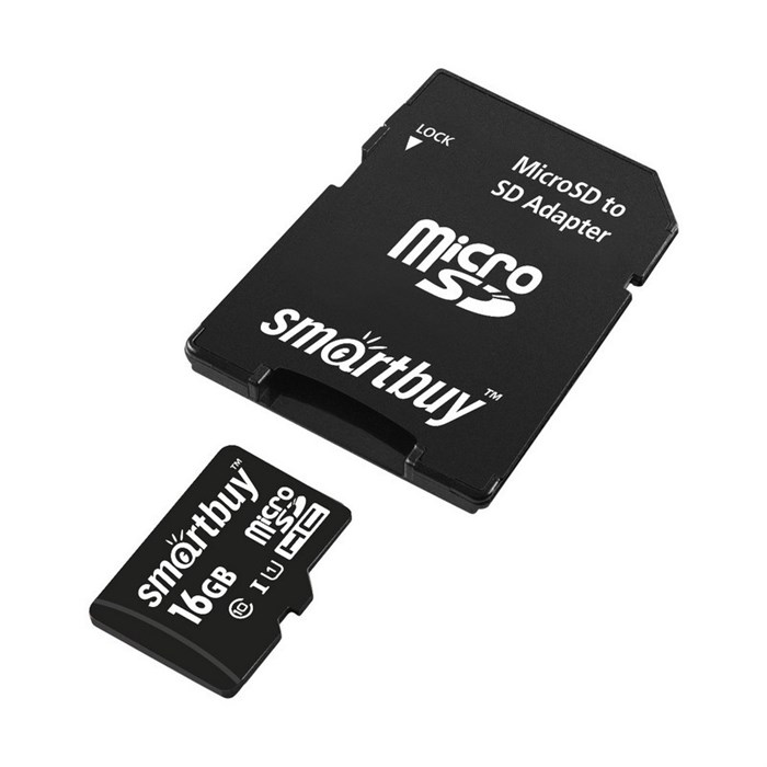 Карта памяти SmartBuy microSDHC 16Gb UHS-I Cl10 +ад, SB16GBSDCL10-01 948611 - фото 845422