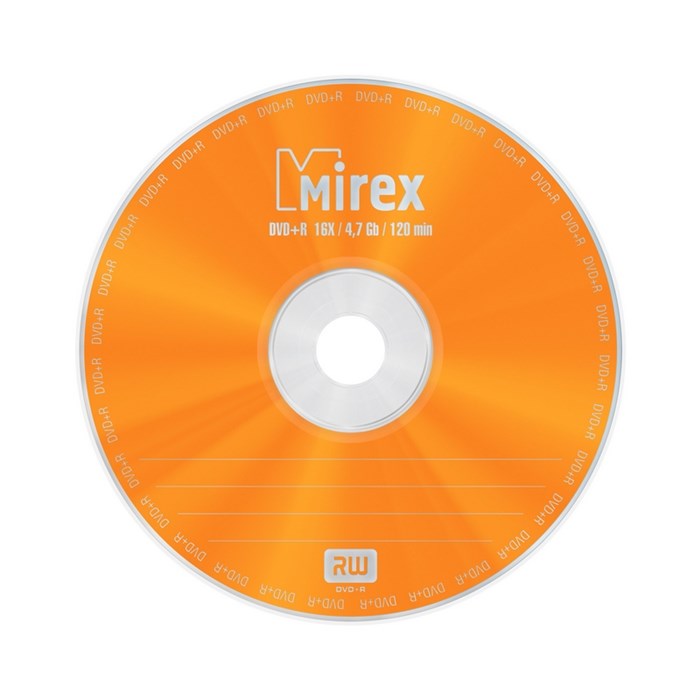 Носители информации DVD+R, 16x, Mirex, Cake/50, UL130013A1B 1200913 - фото 845523