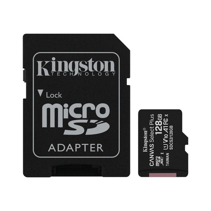 Карта памяти Kingston Canvas Select Plus microSDXC UHS-I +ад, SDCS2/128GB 1185278 - фото 845595