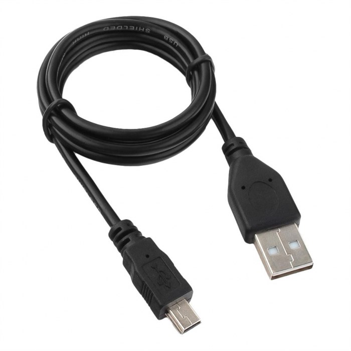 Кабель USB 2.0 - Mini USB, М/М, 1 м, Гарнизон, чер, GCC-USB2-AM5P-1M - фото 845609
