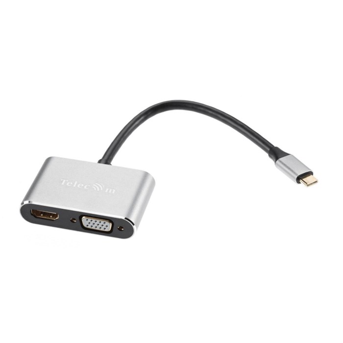 Кабель USB3.1 TypeCm - HDMI+USB3.0+PD+VGA Alum Grey 4K, Telecom &lt;TUC055 1538023 - фото 845923