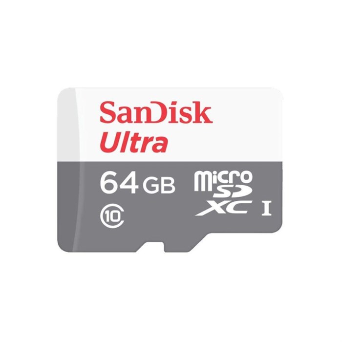 Карта памяти SanDisk Ultra microSDXC UHS-I Cl10, SDSQUNR-064G-GN3MN 1296576 - фото 846039