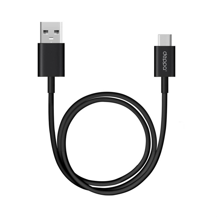 Кабель Deppa USB A - USB Type-C, USB 3.0, 1.2м, черный 1665482 - фото 846580