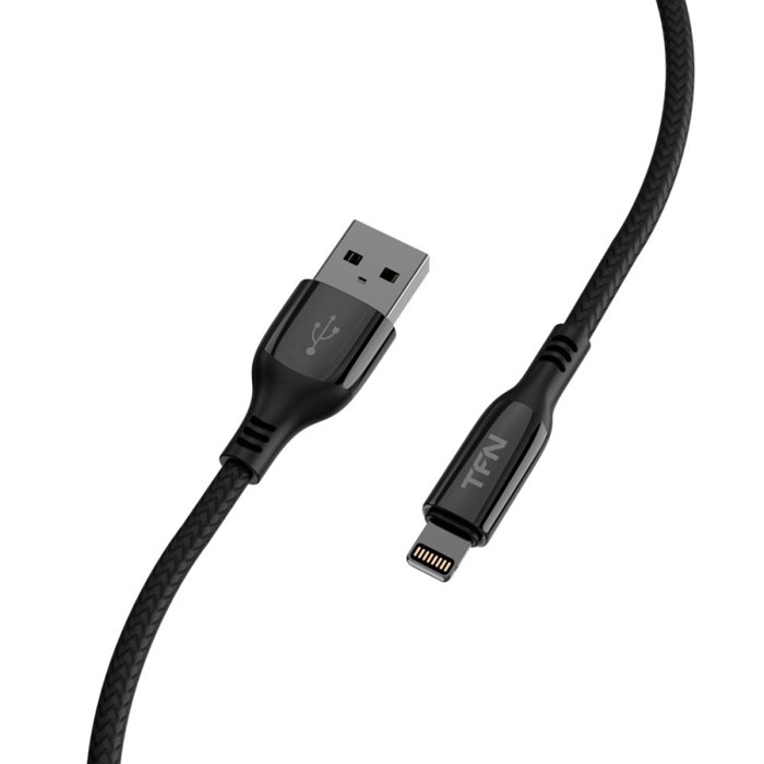 Кабель интерфейсный TFN USB - Lightning, 1.2м. чер(TFN, TFN-C-BLZ -AL1M-BK) - фото 847402
