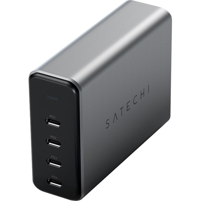 Зарядное устройство Satechi 165W USB-C 4-Port PD GaN,сетевое, серый космос 2031184 - фото 848325