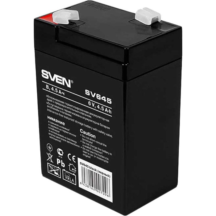 Батарея для ИБП Sven SV 645 (6V 4.5Ah) F1 (SV-0222064) 1868202 - фото 850943