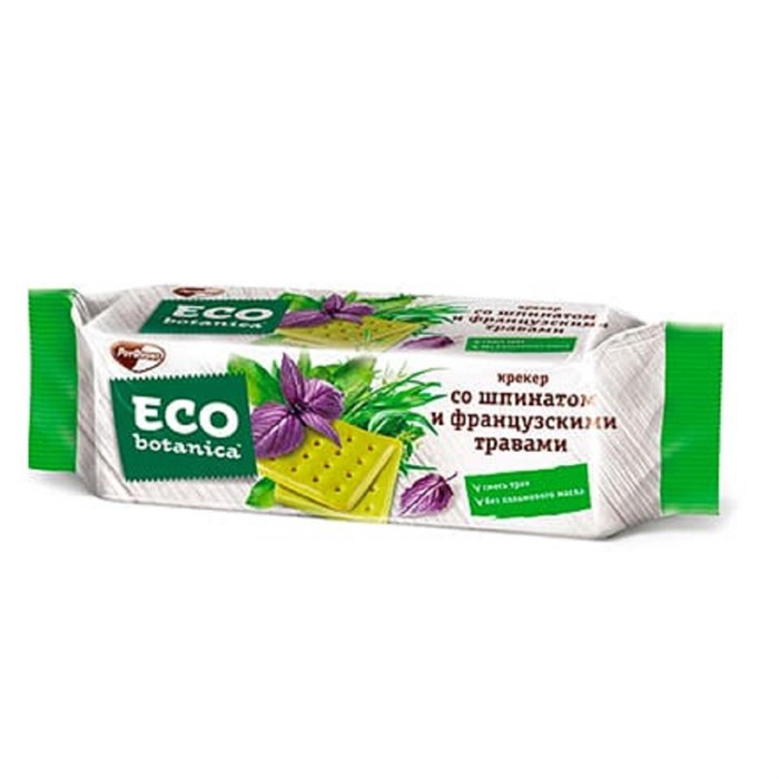 Крекер Eco Botanica со шпинатом и французскими травами,200г - фото 862383