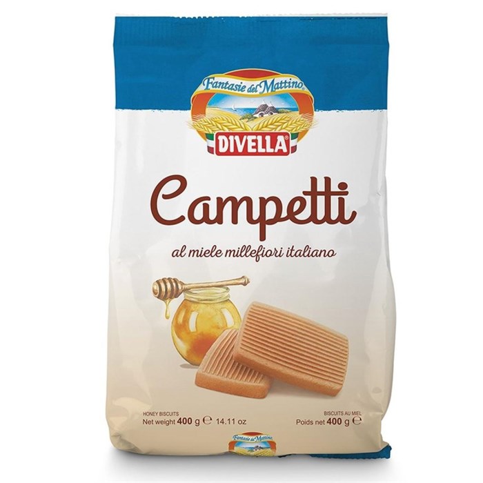 Печенье Divella Кампетти с медом, 400г - фото 862997