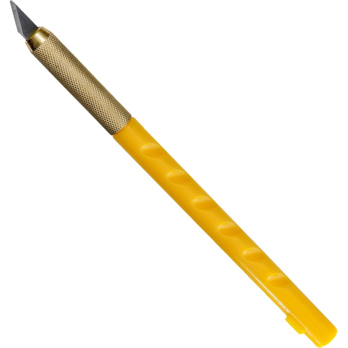 Нож канцелярский Attache Selection с перовым лезвием, цв.желтый - фото 916119
