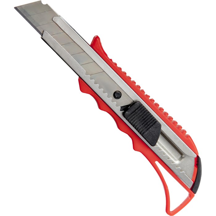 Нож канцелярский 18мм Attache с фиксатором и металлическими направляющими - фото 916980