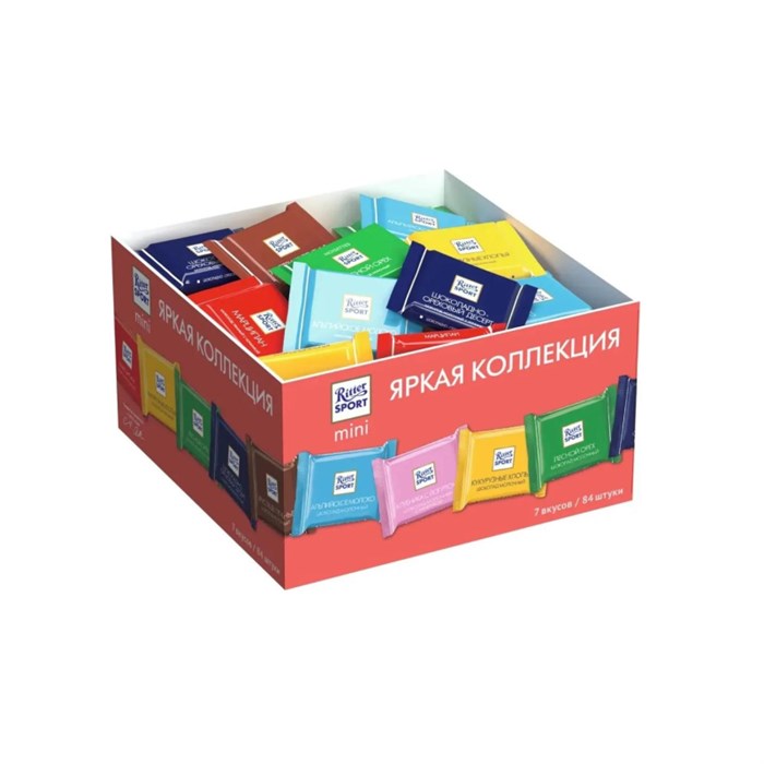 Шоколад Ritter sport мини-ассорти Bunter Mix (7вкусов) 84шт/уп 251650 - фото 923030