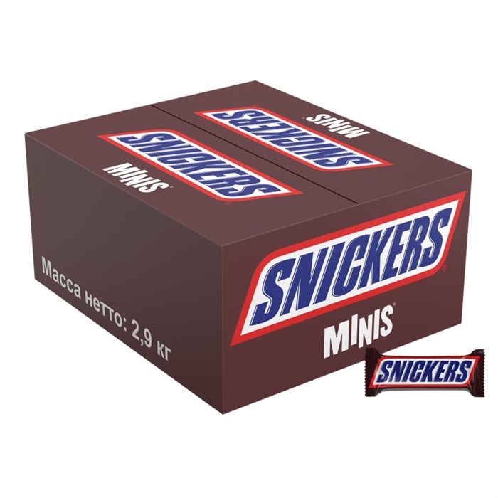 Шоколад  Snickers Minis, короб, 2,9кг 742383 - фото 923990