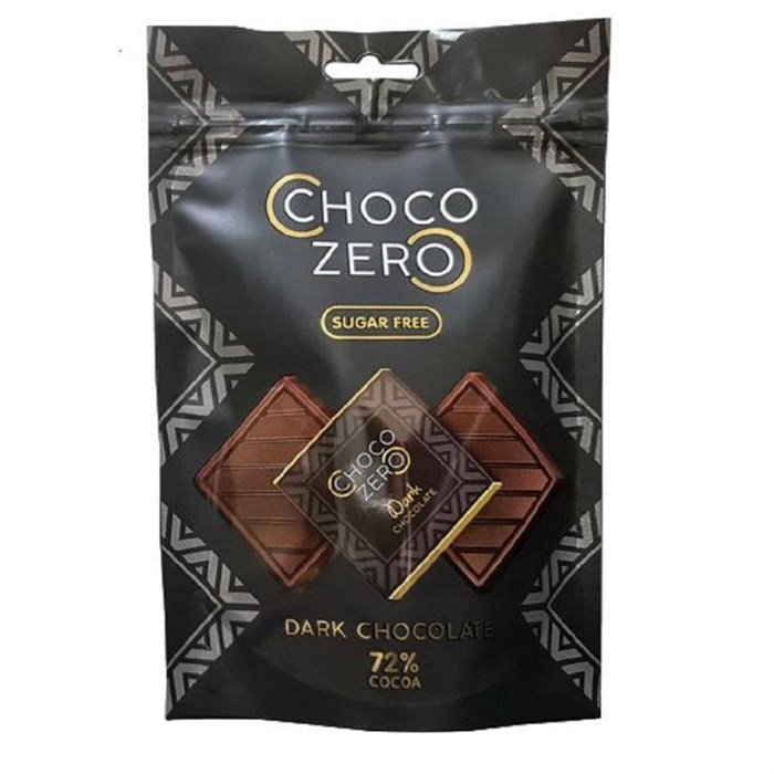 Шоколад порционный ChocoZero горький 72% без сах., 100г 1685309 - фото 925433