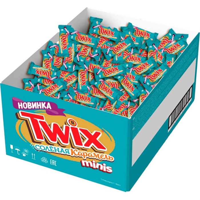 Шоколадный батончик Twix соленая карамель minis, 2,7кг/уп 1578253 - фото 926342