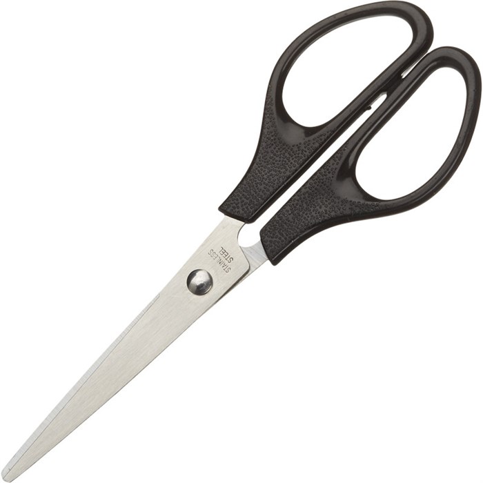 Ножницы Attache 169 мм с пластик. симметричными ручками, цвет черный - фото 927129
