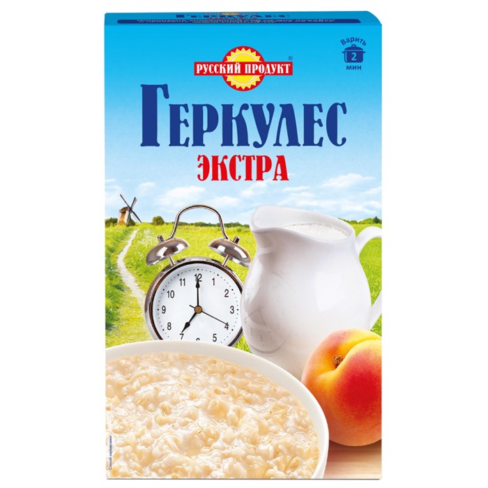 Каша Геркулес Русский продукт Экстра быстрого приготов,овсяные хлопья, 1кг 1395080 - фото 937720