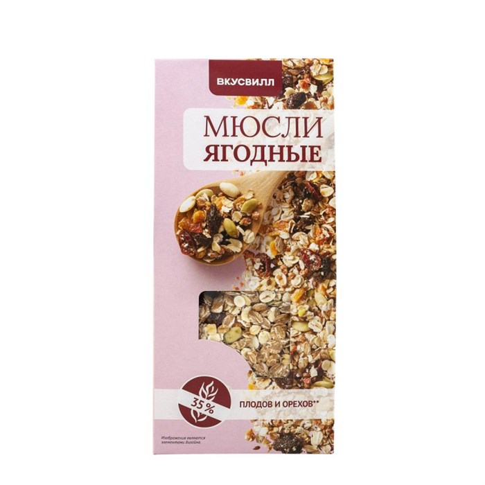 Мюсли Вкусвилл Ягодные, 300г 1626498 - фото 938391