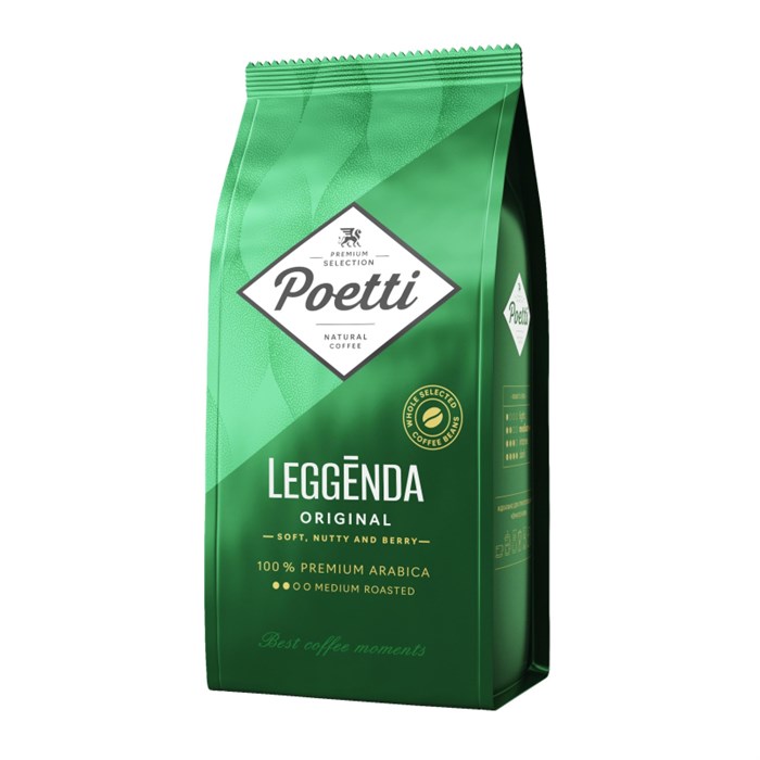 Кофе Poetti Leggenda Original в зернах, 1кг - фото 942744