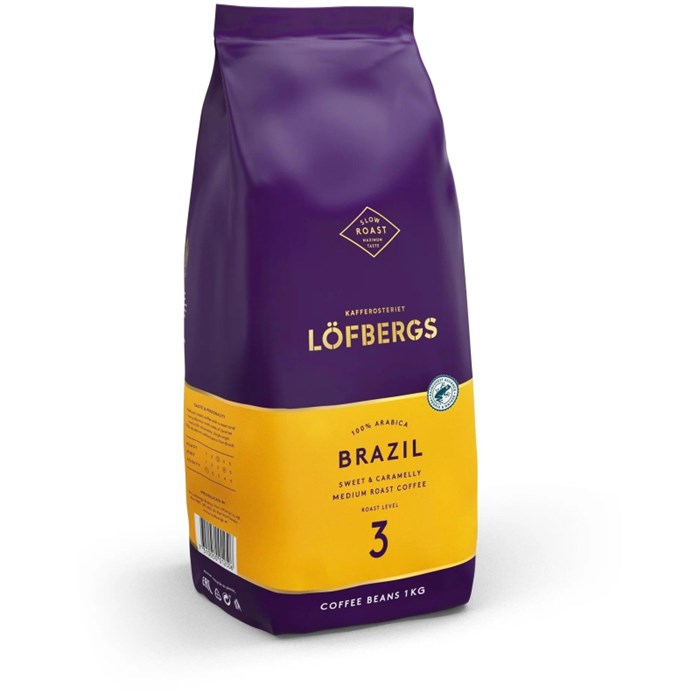 Кофе в зернах Lofbergs Brazil, арабика, упаковка 1кг - фото 943468