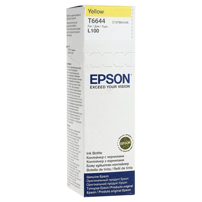 Чернила Epson T6644 C13T66444A/C13T664498 жел. для L100 235303 - фото 944230