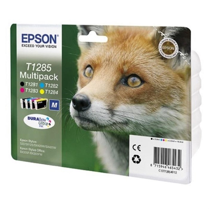 Картридж струйный Epson C13T12854012 CMYK для St S22/SX125 (4шт/уп) 713315 - фото 944512