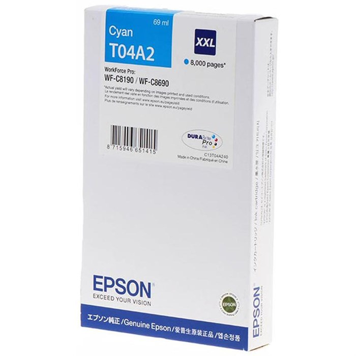 Картридж струйный Epson C13T04A240 гол. пов.емк. для WF-C8190/8690 1032645 - фото 944634