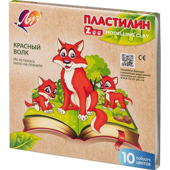 Пластилин классический Луч Zoo 10 цв 150 г, 29С 1721-08 1232294 - фото 952453