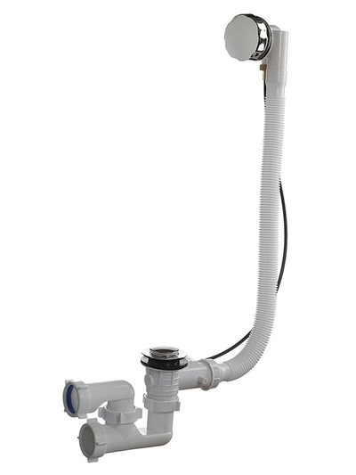 А-2708 Сифон для ванны (обвязка) ОРИО 1 1/2"х40, регулир, с перел (п/авт, латунь) - фото 959862