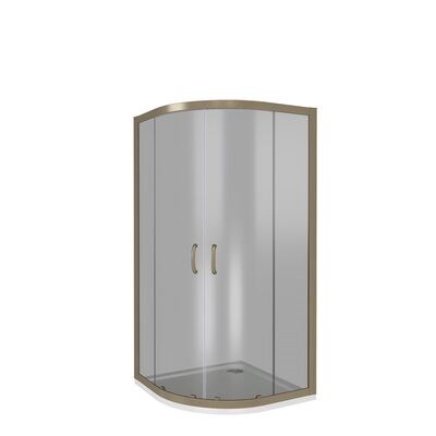 Душ.ограждение GOOD DOOR JAZZE R-120-B-BR 1200х800 стекло БРОНЗА 6мм, бронз. профиль (б/поддона и автослива) - фото 960911