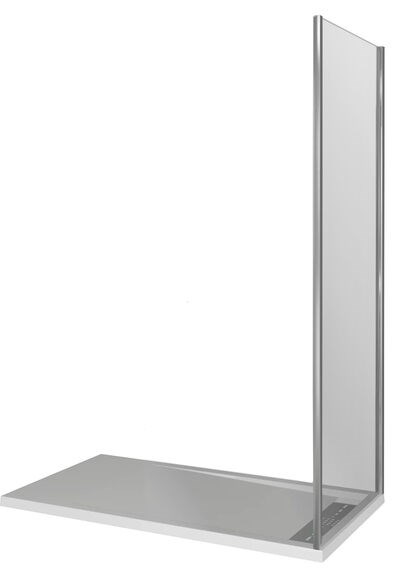 Душевое ограждение GOOD DOOR WALK IN SP +Р-100-C-CH стекло Прозрачное 6мм, Профиль хром (Боковая панель со стыков. профилем, без штанги) - фото 961113