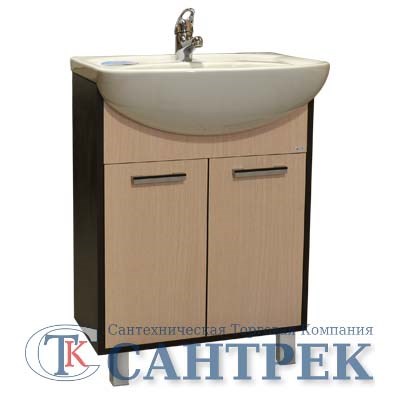 Подстолье SANTREK HOME "ЭКОНОМ-60" 2 дв (венге/дуб млечн) под умыв Эрика 61 590х800х284 XST32814 - фото 966528