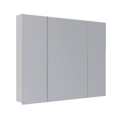 Шкаф зеркальный Lemark UNIVERSAL 100х80 см 3-х дверный, цвет корпуса: Белый глянец LM100ZS-U - фото 967547