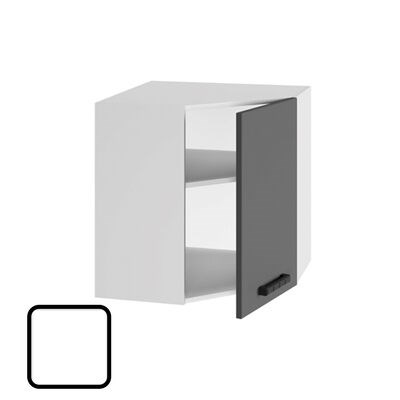Шкаф навесной угловой СИТИ-1, ВУ600 Белый софт (626х600х600) - фото 969059