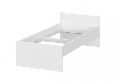 МС "Токио" Кровать одинарная (0,9х2,0) Белый текстурный / Белый текстурный (2 места) - фото 969646