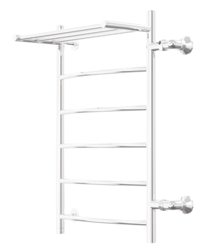 Полотенцесушитель Классик 2 с полкой 60-100 1", 7 перекладин (К-боковое 60, Дуга, Справа)  10426 XST305420 - фото 974817