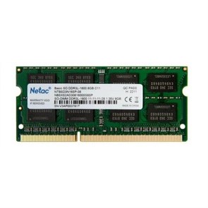 Модуль памяти Netac SO-DIMM DDR3L DIMM 8Gb 1600Mhz, (NTBSD3N16SP-08)  CL11 1797400