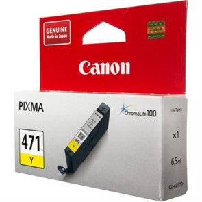 Картридж струйный Canon CLI-471 Y (0403C001) желт. для PIXMA MG5740/6840/77 561931