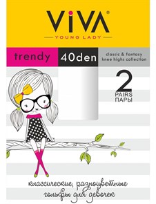 Гольфы TRENDY 40 Гольфы детские (2 пары) VTR-111-001 (белый)