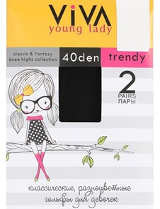 Гольфы TRENDY 40 Гольфы детские (2 пары) VTR-111-001 (черный)