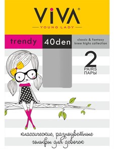 Гольфы TRENDY 40 Гольфы детские (2 пары) VTR-111-001 (серый)