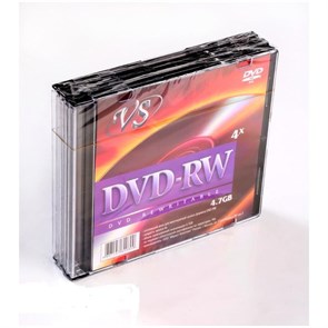 Носители информации DVD-RW, 4x, VS, Slim/5, VSDVDRWSL501 166405